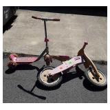 Two-piece kids lot, Razor scooter and wooden