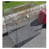 Wire animal cage, 24x24x17" high
