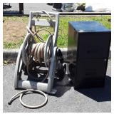 Two pc lot. Water hose reel. And 2 Drawer File