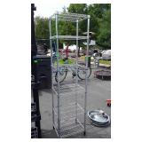 Metro type Storage Shelf, 18x14x70" tall, some