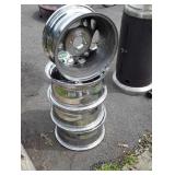 Set of 4 Chrome Automotive Rims, 4 lug, 16",