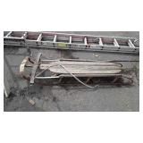 Snow sled and metal piece