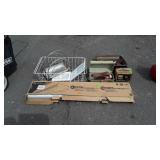 Hardware misc lot. 4ft LED light fixture, wire