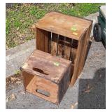 Two Wooden Decor Produce type crates. 12x18 &