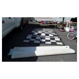 Two Sheets of Checkered flag garage floor