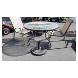 Outdoor Table Lot, mismatched having 2 chairs,