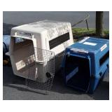 Two Big Poly Animal Carriers, Petmate Pirter