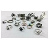 Group of rings Silverplate