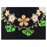 Two floral design statement necklaces Seller