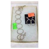 CZ necklace and earrings