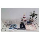 Homedecor, plate racks, glass watering globes,