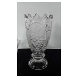Lead crystal vase and imperlux handcut basket