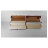 Six boxes of baseball and hockey collectors