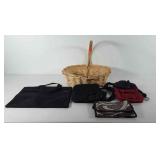 Basket with four bags, includes thirty one note