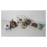 Mixed group, includes miniature village houses,