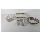 Silver plated footed plater, Gorham silver plated
