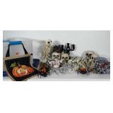 Halloween group lot with storage tote and lid.