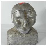 Hand crafted head bust, 10"