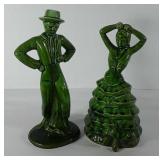 Ceramic salsa dancers, 13"