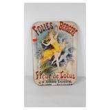 French Advertising metal tray, 14x20, condition