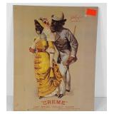 Advertising metal sign, Creme Soap, 11x14,