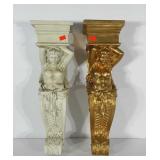 2 topless lady Corbels. Each is approximately