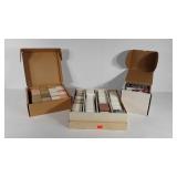 Sports trading cards, baseball, three large boxes