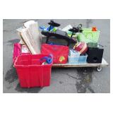 Skid of pencils,  toys and games, totes, speaker,