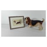Home decor, includes framed needle point Bassett