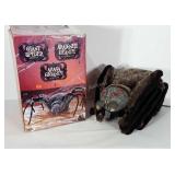 Giant spider halloween decoration. Spreads out to