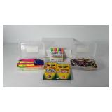 Art supplies, includes canvases, crayons,