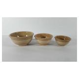 Three ceramic nesting bowls