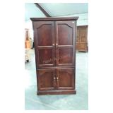 Entertainment Armoire, two shelves slide and