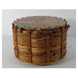 Sewing basket, includes spools of thread,