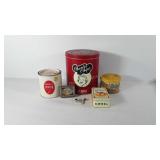 Advertising, metal tins, includes Camel