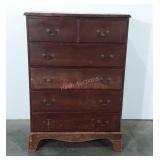 Early mahogany small chest of drawers, five
