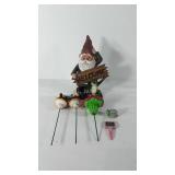 Yard decor/fairy garden, includes Welcome Gnome,
