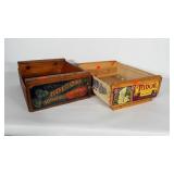 2 fruit crates: Holsom tomato crate and Tudor