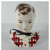 Ceramic "Sandy" wall pocket, 7"