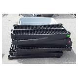 8 black poly Shelves with only 8 uprights, 18x36"