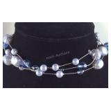 Premier design jewelry, necklace 60in blue