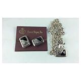 Premier design jewelry, silvertone earrings