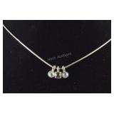 Premier design jewelry, silvertone necklace with