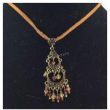 Premier design jewelry, boho necklace on leather