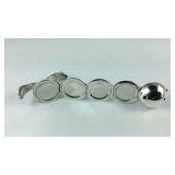 Sterling silver ball locket 4 photo pendant 22.4g