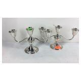 Sterling weighted candle holders