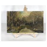 Country Hideaway painting on canvas,  signed