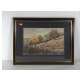 Hillside Covey print by Ronald J Lougue, signed