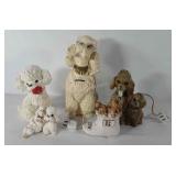 Poodle decor, includes two coin banks, two lights