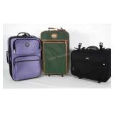 Group of 3 carry on luggage pieces. All have 2